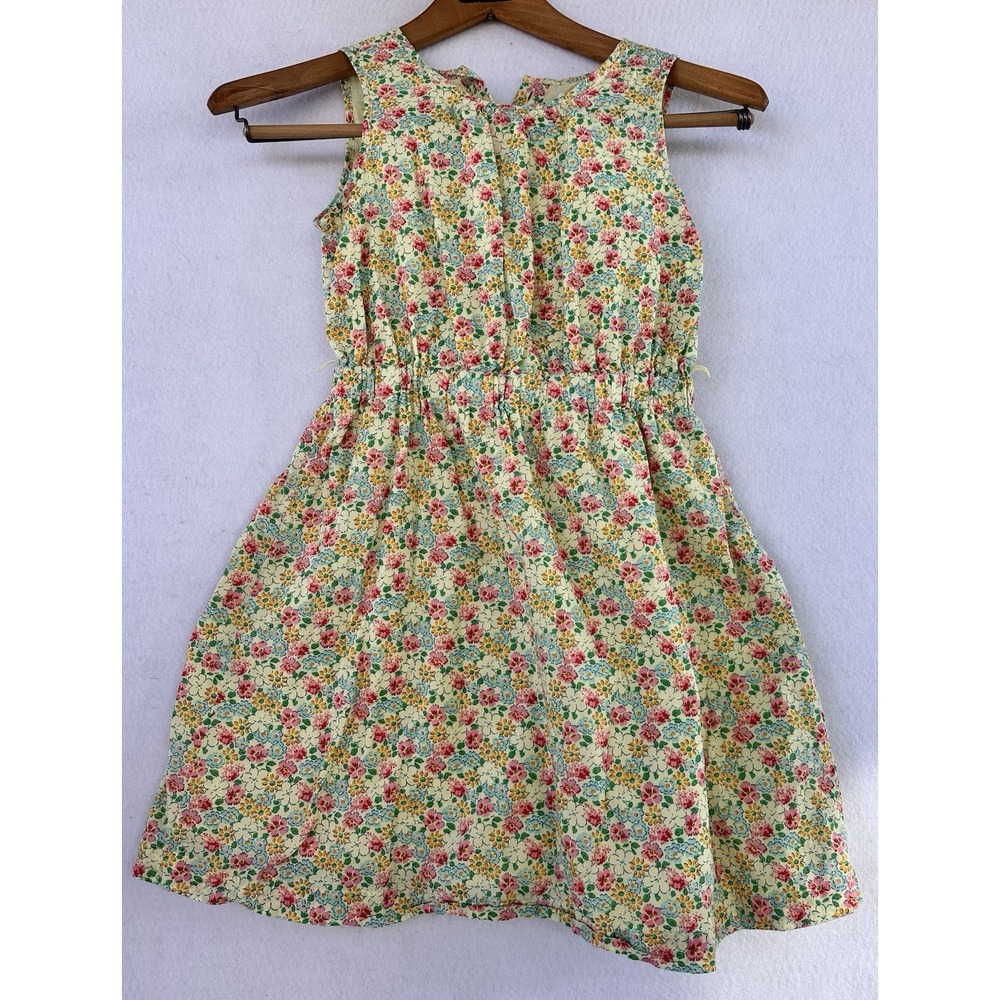 Gap Kid's Floral Dress Cottagecore Yellow Sleeveless Girl's Medium